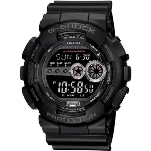 Casio G-Shock Watch Men Black 3263 GD-100 Backlight 200M WR Time